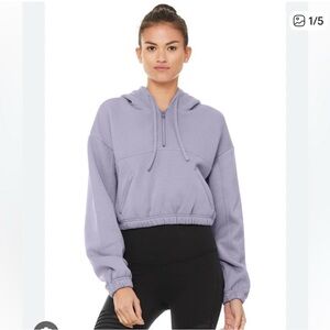 Alo yoga stadium half zip hoodie